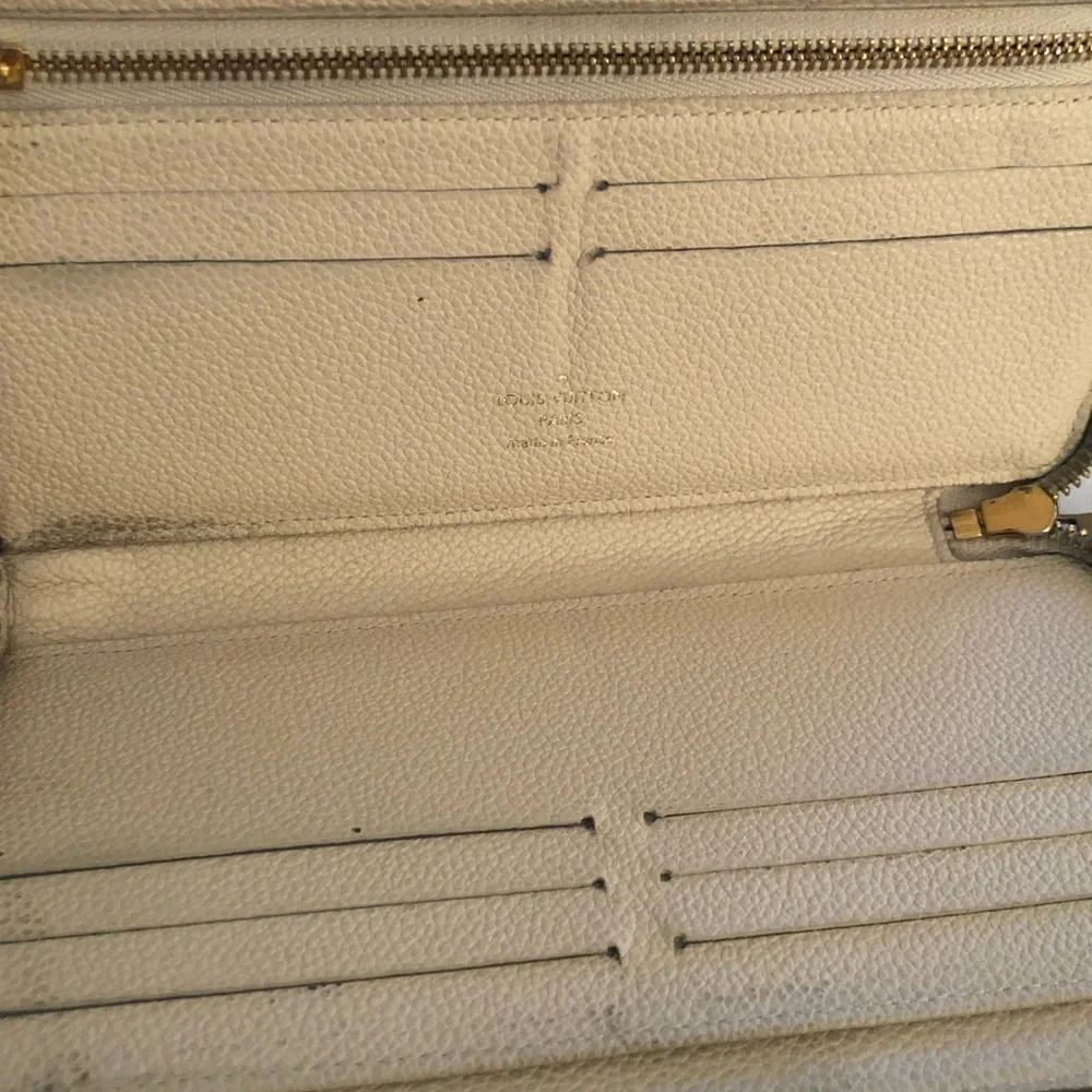 Louis Vuitton Slate Blue Embossed Monogram Zip Wallet